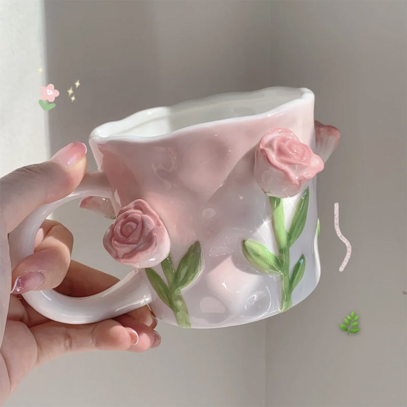 Nevosa | Mug peint à la main floral 3D Frendorf