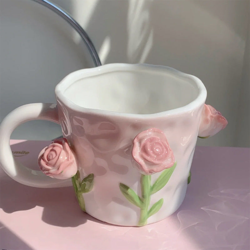 Nevosa | Mug peint à la main floral 3D Frendorf