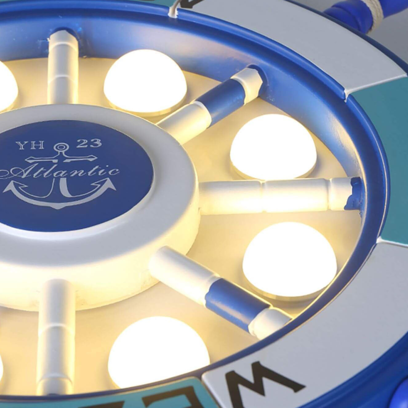 Nevosa | NautiGlow Lampe de Plafond LED pour Enfants | Design Bateau à Voile | Style Dessin Animé | Éclairage Ambiant