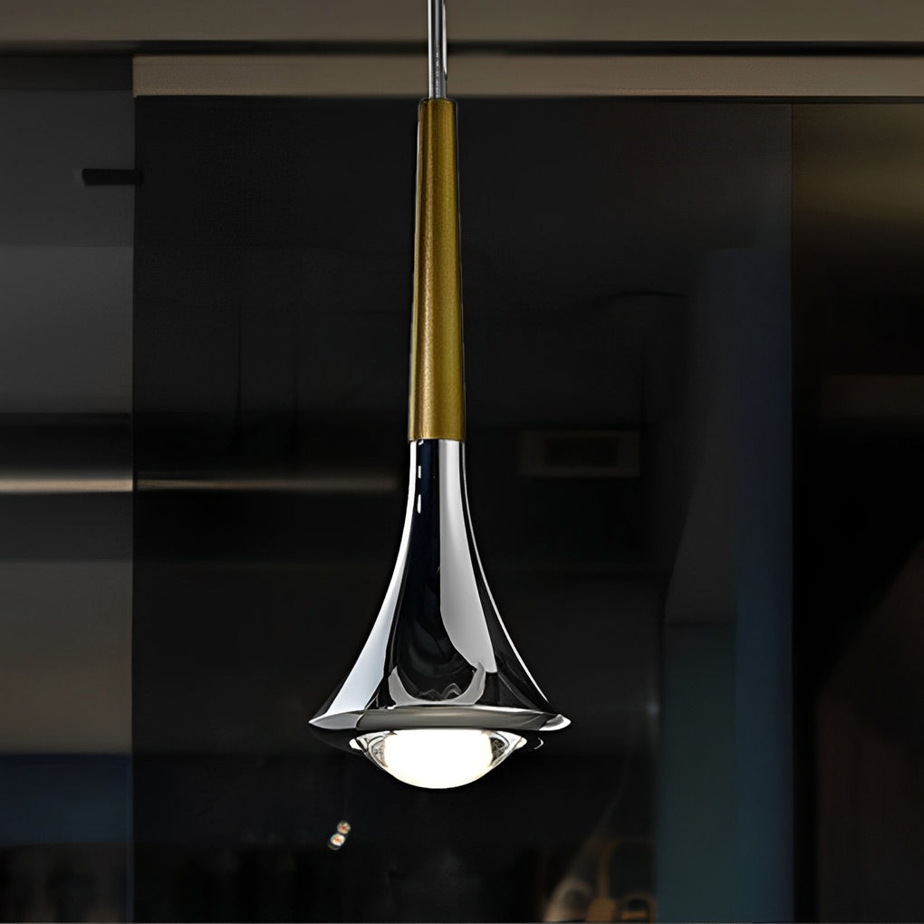 Nevosa | LumiDrop Design Nordique Luminaires Suspendues | Forme de Goutte | Lumière LED Élégante pour Salle à Manger & Salon | En Noir, Or & Chrome