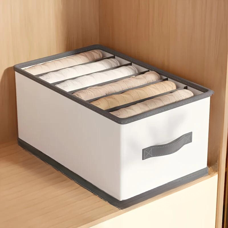 Organisateur de tiroir pliable Panier de rangement avec compartiments