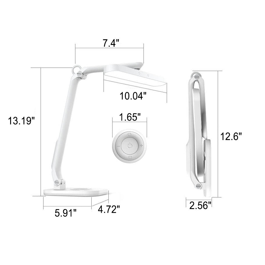 Nevosa | Lampe de bureau LED pliante avec protection oculaire moderne pour étudiant, chargement USB