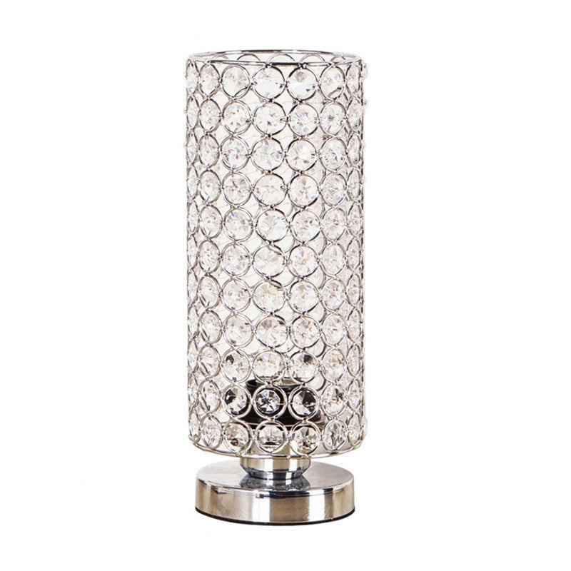 Nevosa | Lampe de table en cristal - Lampe de nuit moderne avec finition chrome