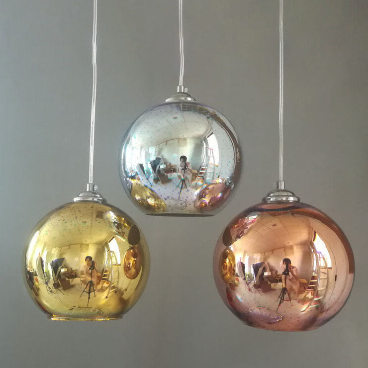 Nevosa | Lampe suspendue en dôme 1 lumière moderne créative 3D en verre coloré de feu d'artifice