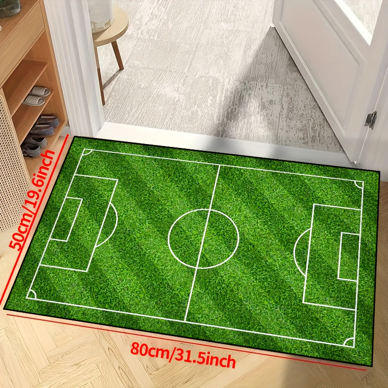 Nevosa | Tapis à motif de terrain de football - tapis de salon antidérapants et lavables pour le salon, la chambre, le jardin ou la salle de jeu