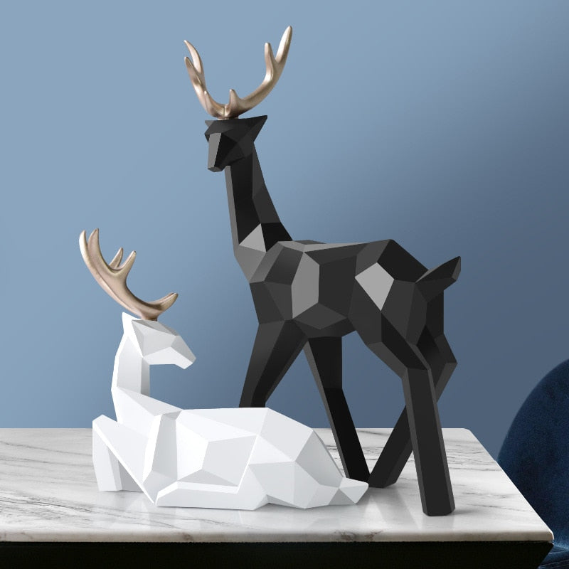 Nevosa | Figures de cerfs abstraits paire