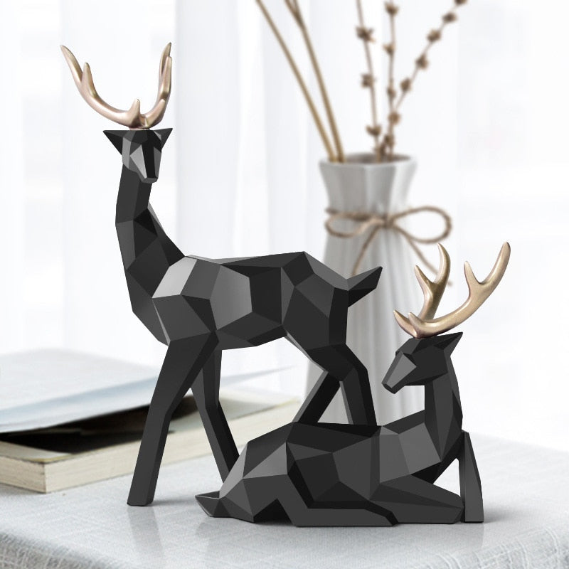 Nevosa | Figures de cerfs abstraits paire
