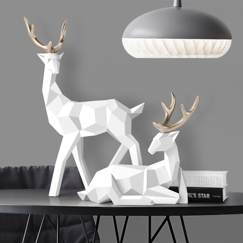 Nevosa | Figures de cerfs abstraits paire