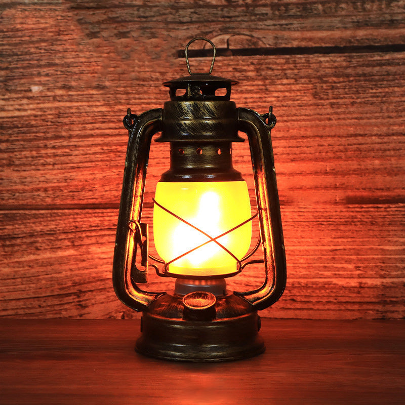 Nevosa | Lampe de table traditionnelle vintage ronde en fer acrylique LED pour le salon
