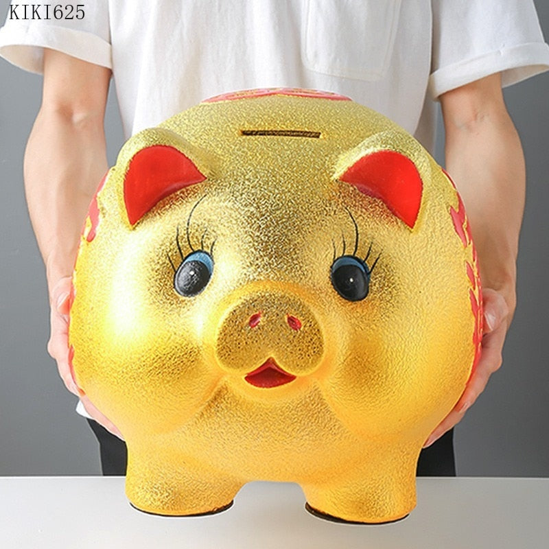 Nevosa | Tirelire en céramique cochon chanceux grande capacité boîte de rangement pour enfants mignonne animal cochon verre tirelire pour enfants cadeau