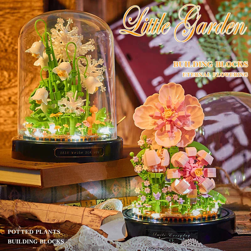 Nevosa | BloomBrick DIY Micro Fleur Blocs de Construction | Mini Casse-Tête en Briques | Décoration d'Intérieur & Idée Cadeau pour Enfants