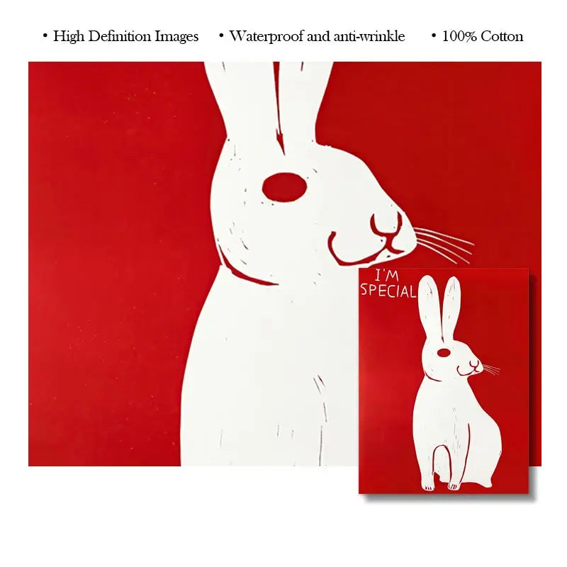Nevosa | David Shrigley Lapin Chat Vin Biscuit Train Art Mural Impressions Abstraites Toile Peinture Affiche Nordique Images Décor Salon