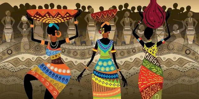 Nevosa | Grande Tailles Peinture en Toile Femme Africaine Abstraite