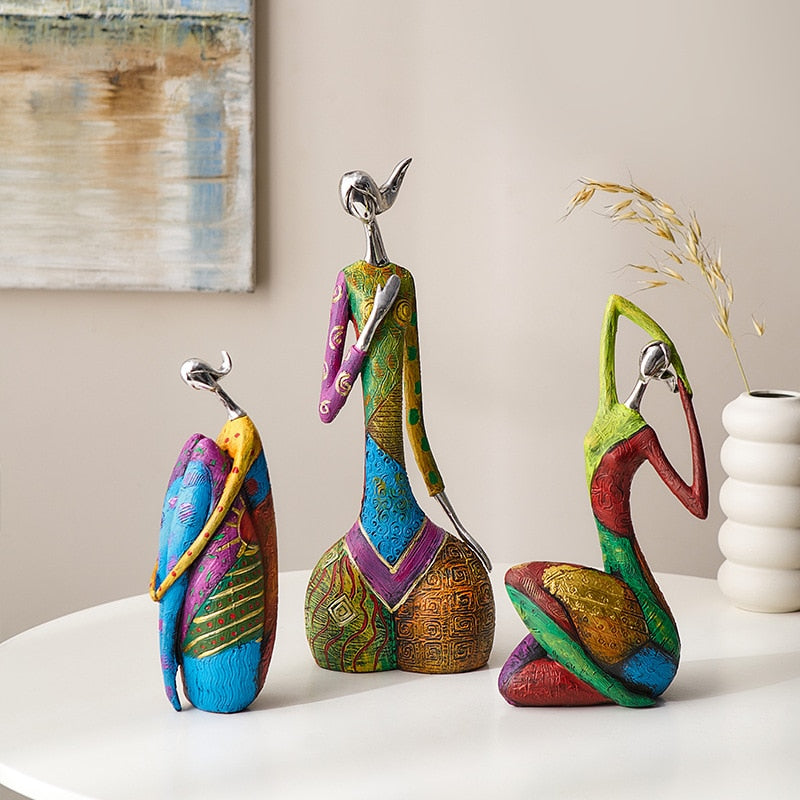 Nevosa | Ins Art Abstrait Sculpture Femme Figures Pour Intérieur Statue En Résine Couleur Décor Moderne Maison Décor Figures Décoratives Cadeaux