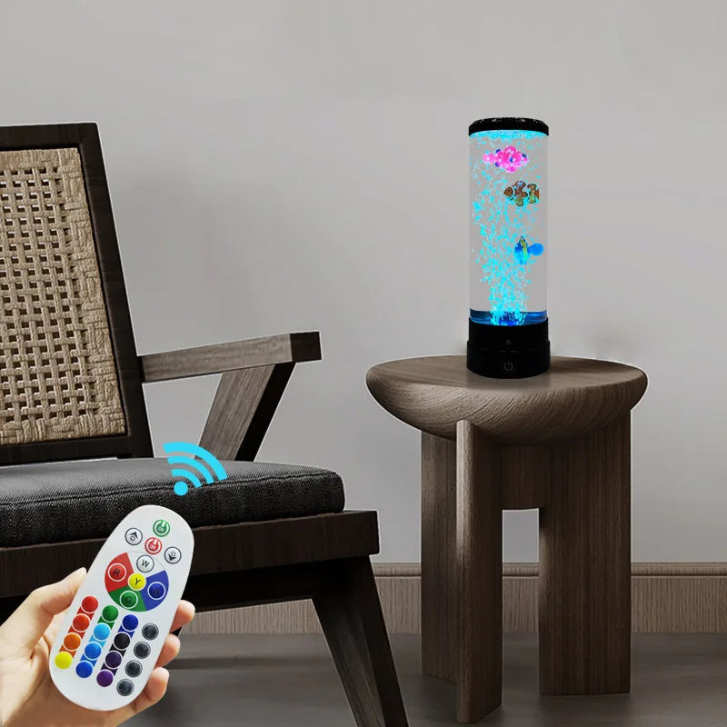 Nevosa | Lumière de nuit USB colorée simulaire à LED à bulles larges pour aquarium, pour bureau, chambre, salon