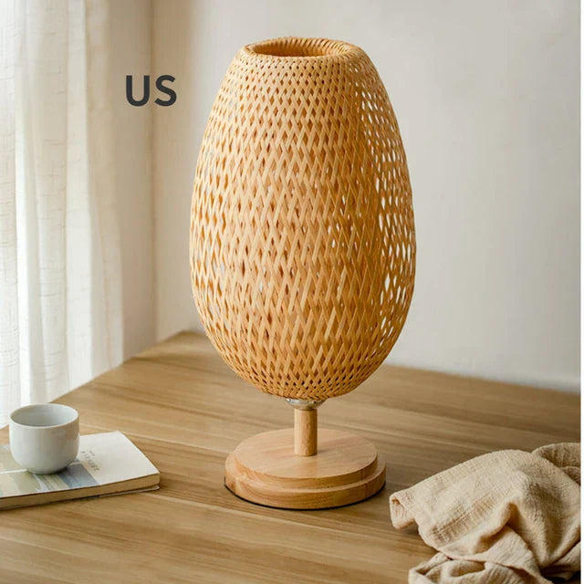 Nevosa | Lampe en rotin - Lampe panier à intensité variable pour la décoration de la chambre et du salon