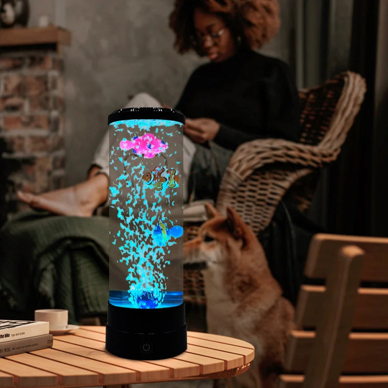 Nevosa | Lumière de nuit USB colorée simulaire à LED à bulles larges pour aquarium, pour bureau, chambre, salon
