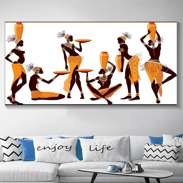 Nevosa | Grande Tailles Peinture en Toile Femme Africaine Abstraite