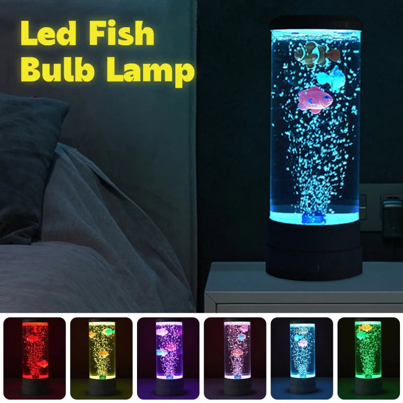 Nevosa | Lumière de nuit USB colorée simulaire à LED à bulles larges pour aquarium, pour bureau, chambre, salon