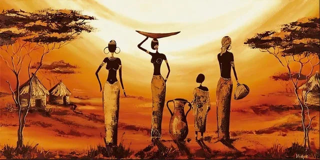 Nevosa | Grande Tailles Peinture en Toile Femme Africaine Abstraite