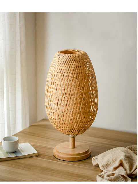 Nevosa | Lampe en rotin - Lampe panier à intensité variable pour la décoration de la chambre et du salon