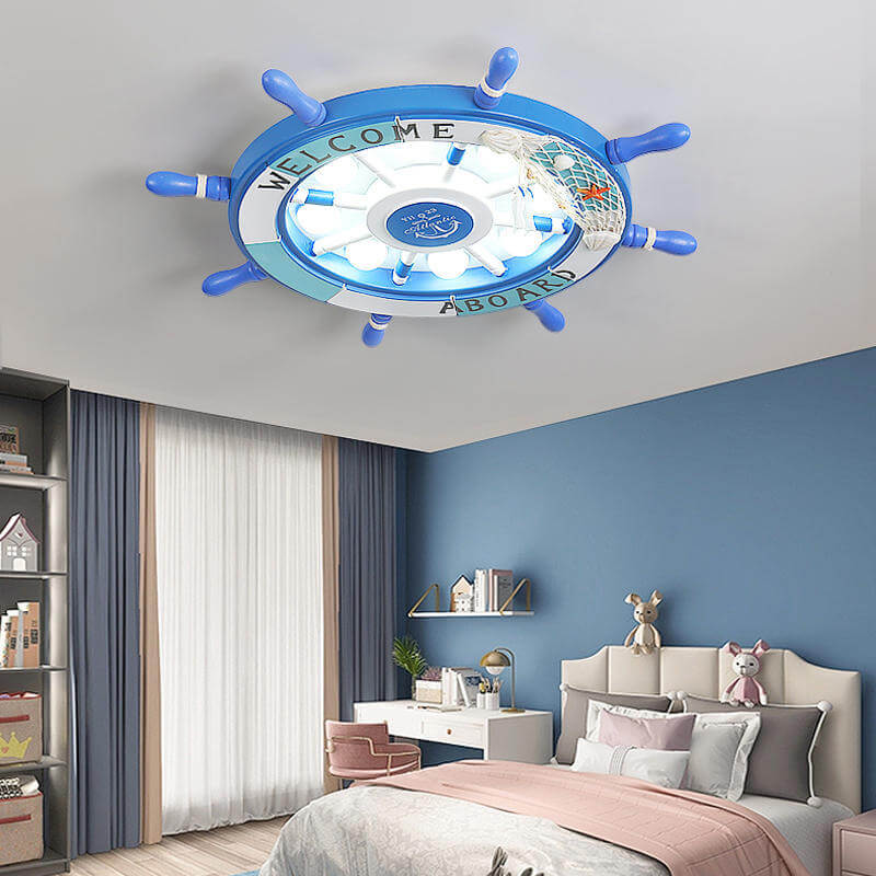 Nevosa | NautiGlow Lampe de Plafond LED pour Enfants | Design Bateau à Voile | Style Dessin Animé | Éclairage Ambiant