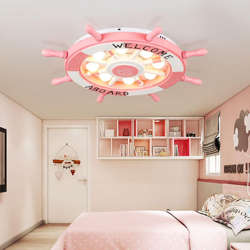 Nevosa | NautiGlow Lampe de Plafond LED pour Enfants | Design Bateau à Voile | Style Dessin Animé | Éclairage Ambiant