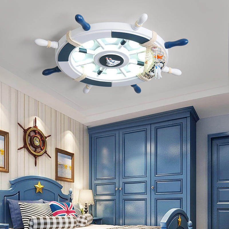 Nevosa | NautiGlow Lampe de Plafond LED pour Enfants | Design Bateau à Voile | Style Dessin Animé | Éclairage Ambiant