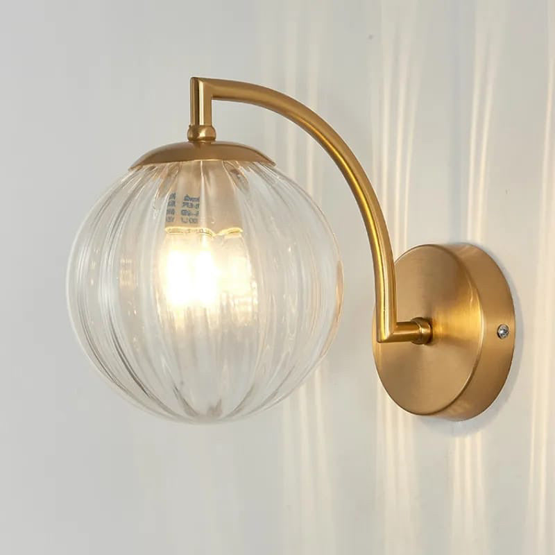 Nevosa | Applique murale ronde en fer et verre à 1 lumière scandinave contemporaine pour salon