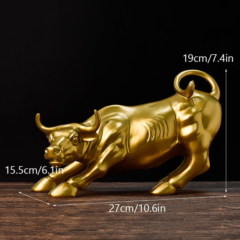 Nevosa | Graffiti-Painting Résine Figurines Taureau Décoration Maison Salon Chambre Bureau Bureau Feng Shui Ornements Collection Statues