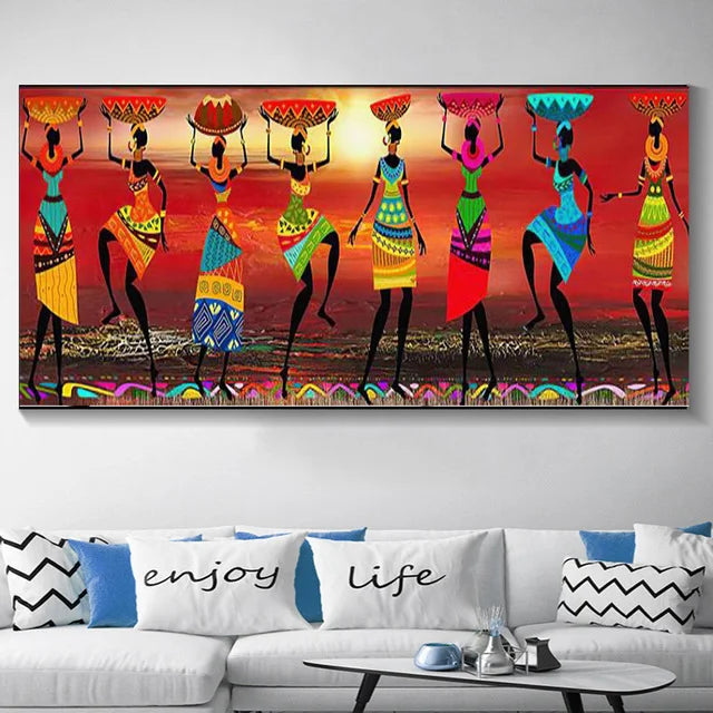 Nevosa | Grande Tailles Peinture en Toile Femme Africaine Abstraite