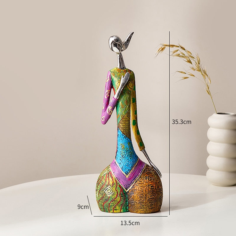 Nevosa | Ins Art Abstrait Sculpture Femme Figures Pour Intérieur Statue En Résine Couleur Décor Moderne Maison Décor Figures Décoratives Cadeaux