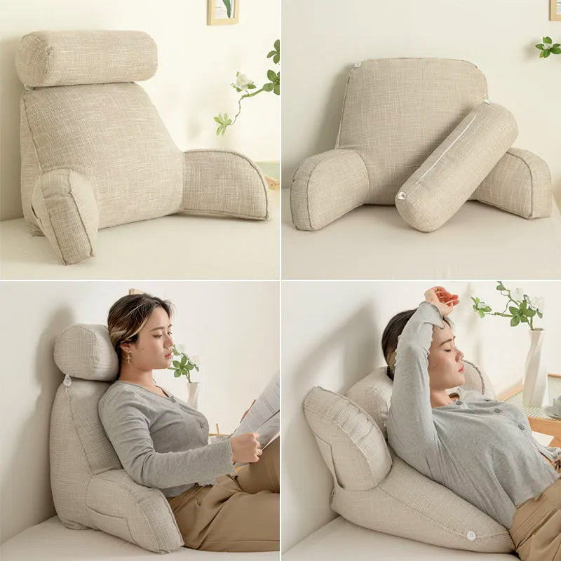 Coussin ergonomique pour dossier avec accoudoirs et appui-tête