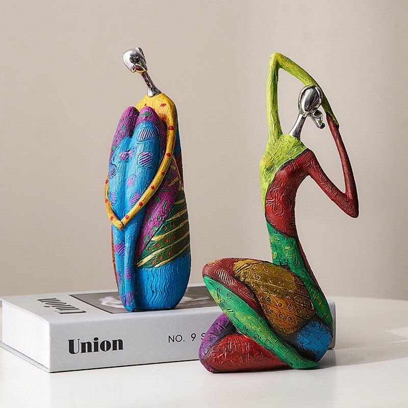 Nevosa | Ins Art Abstrait Sculpture Femme Figures Pour Intérieur Statue En Résine Couleur Décor Moderne Maison Décor Figures Décoratives Cadeaux