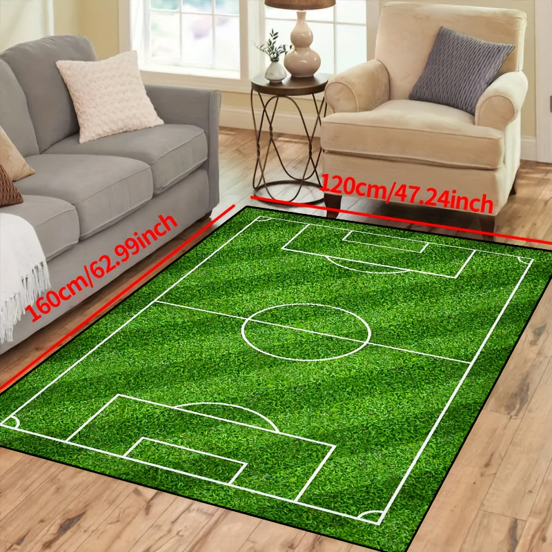 Nevosa | Tapis à motif de terrain de football - tapis de salon antidérapants et lavables pour le salon, la chambre, le jardin ou la salle de jeu