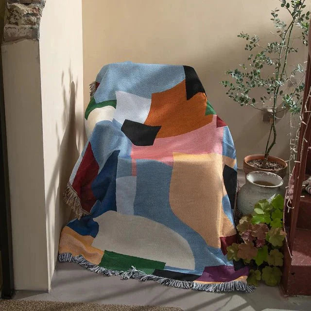 Nevosa | Tapisserie murale tissée abstraite couverture