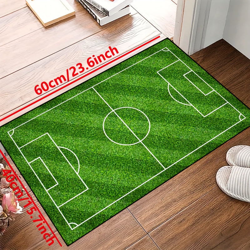 Nevosa | Tapis à motif de terrain de football - tapis de salon antidérapants et lavables pour le salon, la chambre, le jardin ou la salle de jeu
