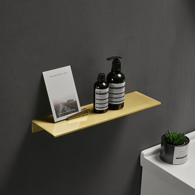 Étagères de salle de bain en aluminium brossé