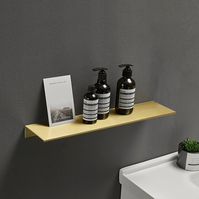 Étagères de salle de bain en aluminium brossé