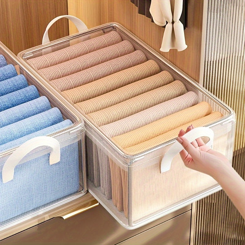 Lot de 4 Boîtes de Rangement Empilables en Plastique avec Cadre en Acier