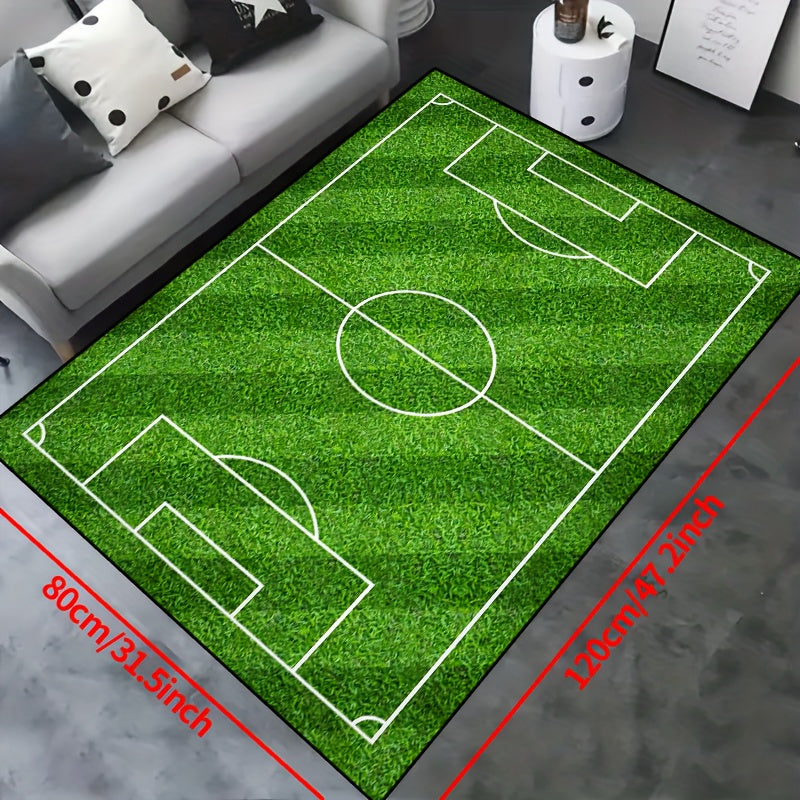Nevosa | Tapis à motif de terrain de football - tapis de salon antidérapants et lavables pour le salon, la chambre, le jardin ou la salle de jeu