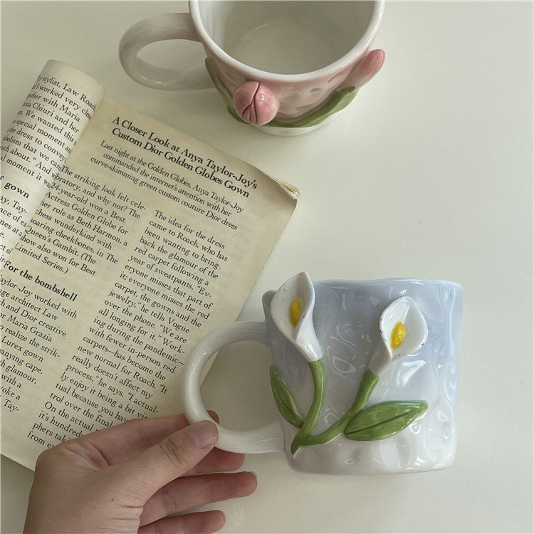Nevosa | Mug peint à la main floral 3D Frendorf