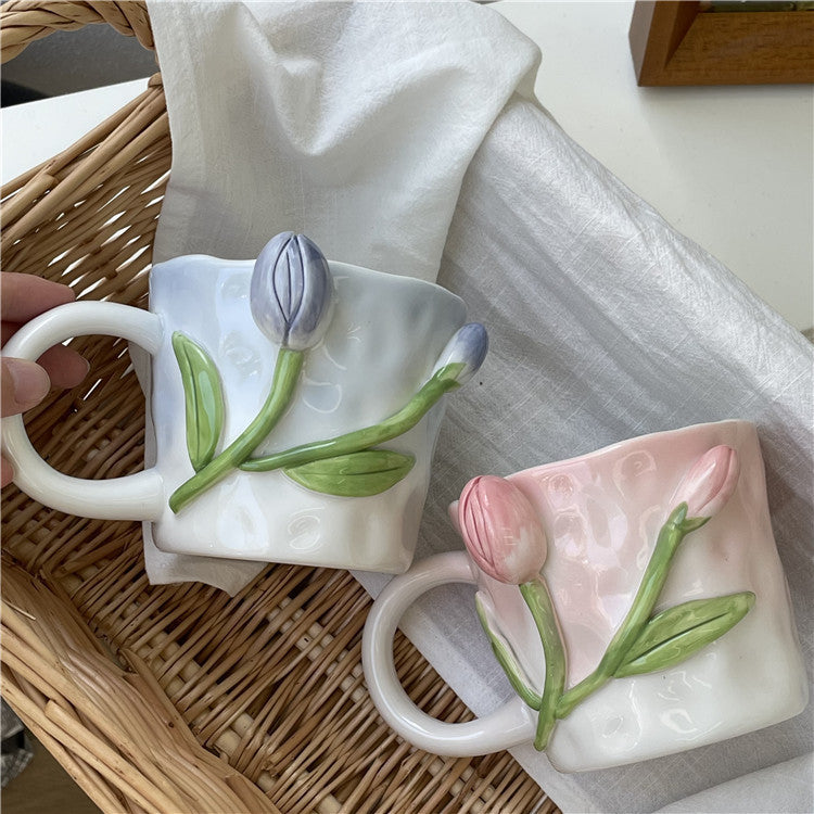 Nevosa | Mug peint à la main floral 3D Frendorf