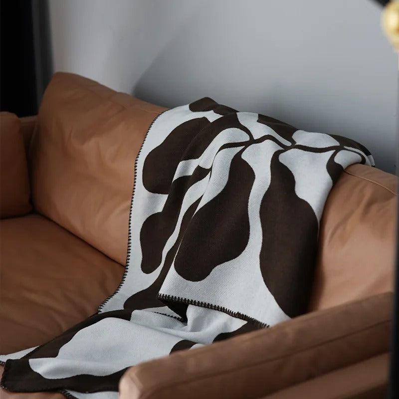 Couverture en acrylique style nordique - Douce et chaude - Parfaite pour le salon et la chambre