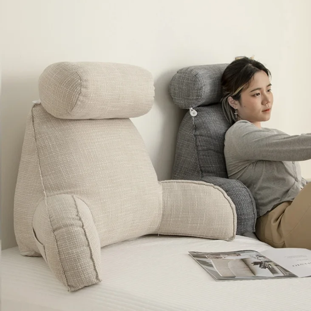 Coussin ergonomique pour dossier avec accoudoirs et appui-tête