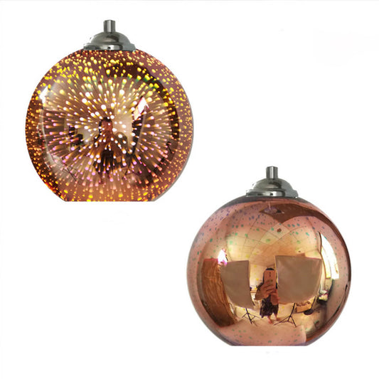 Nevosa | Lampe suspendue en dôme 1 lumière moderne créative 3D en verre coloré de feu d'artifice