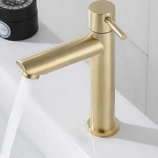 Nevosa | EcoGold | Robinet de salle de bain moderne à levier simple