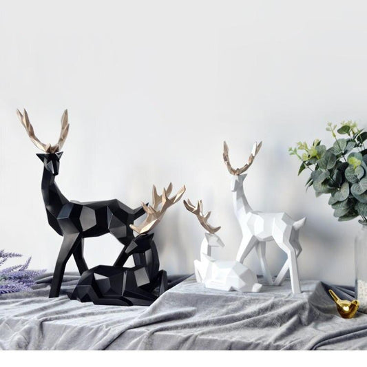 Nevosa | Figures de cerfs abstraits paire
