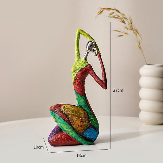 Nevosa | Ins Art Abstrait Sculpture Femme Figures Pour Intérieur Statue En Résine Couleur Décor Moderne Maison Décor Figures Décoratives Cadeaux