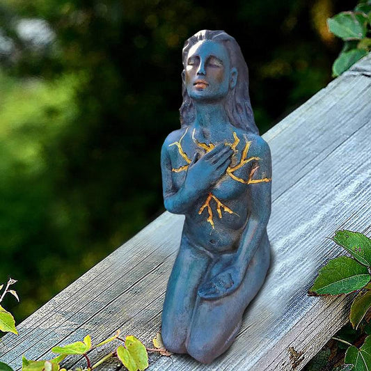 Nevosa | Sculpture de Déesse Guérisseuse : Résine abstraite